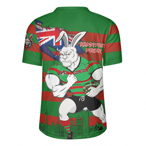 South Sydney Rabbitohs Rugby Jersey Custom For Die Hard Fan Australia Flag Scratch Style South Sydney Rabbitohs Rugby Jersey Custom For Die Hard Fan Australia Flag Scratch Style