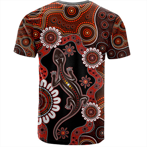 Australia T-Shirt Aboriginal Inspired Lizard Dot Painting