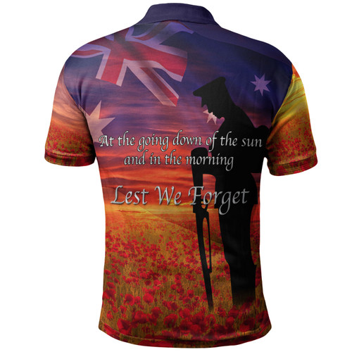Australia Anzac Day Polo Shirt  - Lest We Forget Horse Ver01 Australia Anzac Day Polo Shirt  - Lest We Forget Horse Ver01