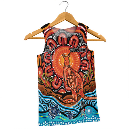 Australia Men Singlet Aboriginal Inspired Kangaroo Dreaming Dot Painting Pattern Australia Men Singlet Aboriginal Inspired Kangaroo Dreaming Dot Painting Pattern