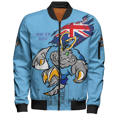 New South Wales Blues Bomber Jacket Custom For Die Hard Fan Australia Flag Scratch Style