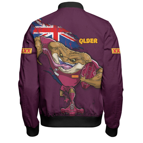 Queensland Maroons Bomber Jacket Custom For Die Hard Fan Australia Flag Scratch Style Queensland Maroons Bomber Jacket Custom For Die Hard Fan Australia Flag Scratch Style