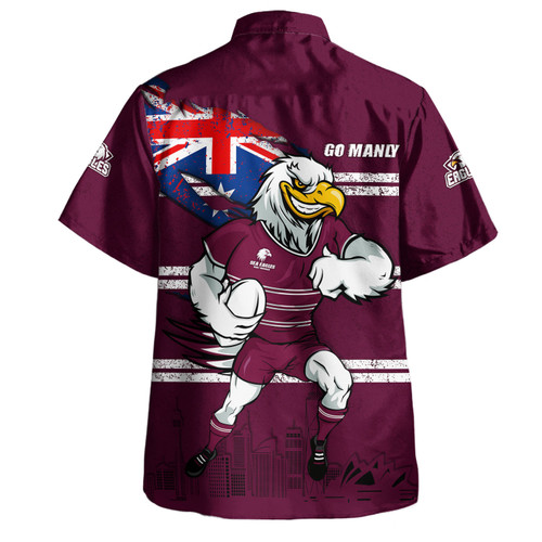 Manly Warringah Sea Eagles Hawaiian Shirt Custom For Die Hard Fan Australia Flag Scratch Style Manly Warringah Sea Eagles Hawaiian Shirt Custom For Die Hard Fan Australia Flag Scratch Style
