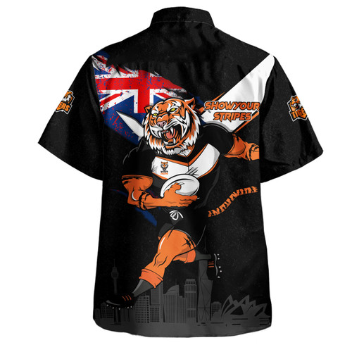Wests Tigers Hawaiian Shirt Custom For Die Hard Fan Australia Flag Scratch Style Wests Tigers Hawaiian Shirt Custom For Die Hard Fan Australia Flag Scratch Style