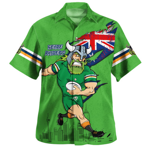 Canberra Raiders Hawaiian Shirt Custom For Die Hard Fan Australia Flag Scratch Style