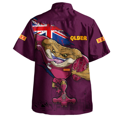 Queensland Maroons Hawaiian Shirt Custom For Die Hard Fan Australia Flag Scratch Style Queensland Maroons Hawaiian Shirt Custom For Die Hard Fan Australia Flag Scratch Style