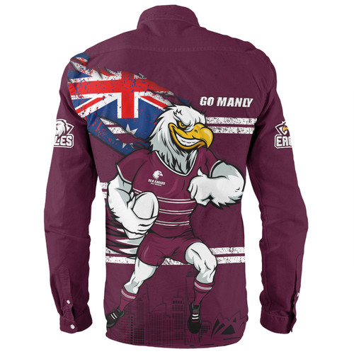 Manly Warringah Sea Eagles Long Sleeve Shirt Custom For Die Hard Fan Australia Flag Scratch Style Manly Warringah Sea Eagles Long Sleeve Shirt Custom For Die Hard Fan Australia Flag Scratch Style