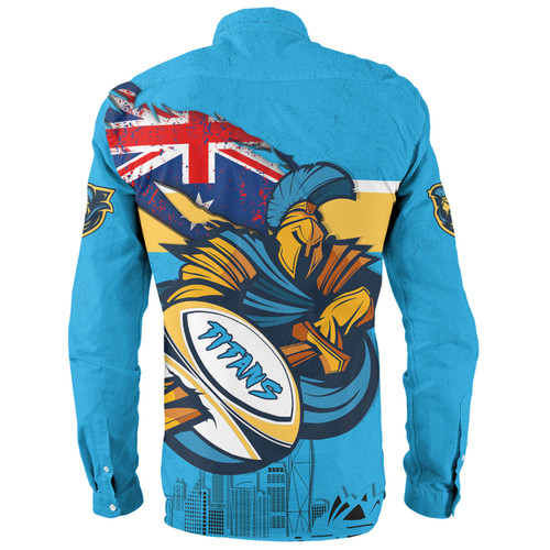 Gold Coast Titans Long Sleeve Shirt Custom For Die Hard Fan Australia Flag Scratch Style Gold Coast Titans Long Sleeve Shirt Custom For Die Hard Fan Australia Flag Scratch Style