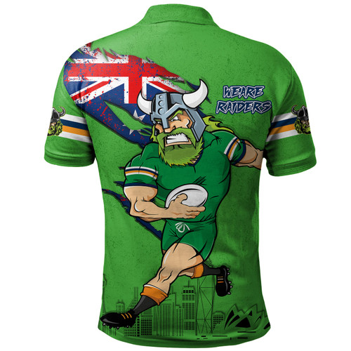 Canberra Raiders Polo Shirt Custom For Die Hard Fan Australia Flag Scratch Style Canberra Raiders Polo Shirt Custom For Die Hard Fan Australia Flag Scratch Style