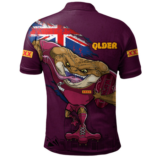 Queensland Maroons Polo Shirt Custom For Die Hard Fan Australia Flag Scratch Style Queensland Maroons Polo Shirt Custom For Die Hard Fan Australia Flag Scratch Style