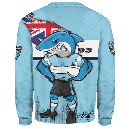 Cronulla-Sutherland Sharks Sweatshirt Custom For Die Hard Fan Australia Flag Scratch Style Cronulla-Sutherland Sharks Sweatshirt Custom For Die Hard Fan Australia Flag Scratch Style