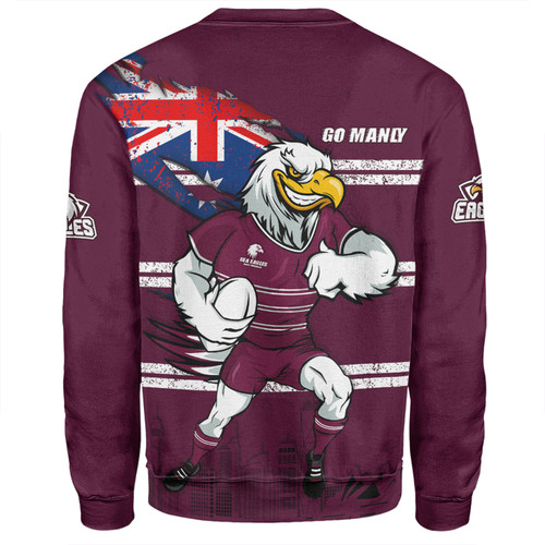 Manly Warringah Sea Eagles Sweatshirt Custom For Die Hard Fan Australia Flag Scratch Style Manly Warringah Sea Eagles Sweatshirt Custom For Die Hard Fan Australia Flag Scratch Style