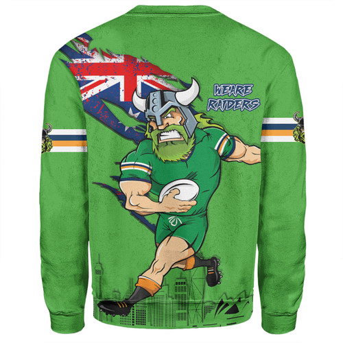 Canberra Raiders Sweatshirt Custom For Die Hard Fan Australia Flag Scratch Style Canberra Raiders Sweatshirt Custom For Die Hard Fan Australia Flag Scratch Style