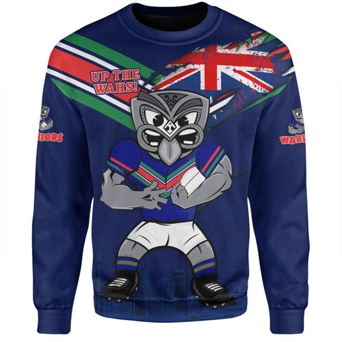 New Zealand Warriors Sweatshirt Custom For Die Hard Fan Australia Flag Scratch Style