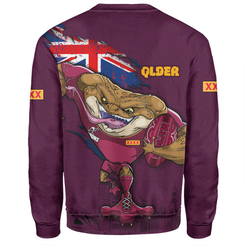 Queensland Maroons Sweatshirt Custom For Die Hard Fan Australia Flag Scratch Style Queensland Maroons Sweatshirt Custom For Die Hard Fan Australia Flag Scratch Style