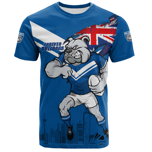 Canterbury-Bankstown Bulldogs T-Shirt Custom For Die Hard Fan Australia Flag Scratch Style