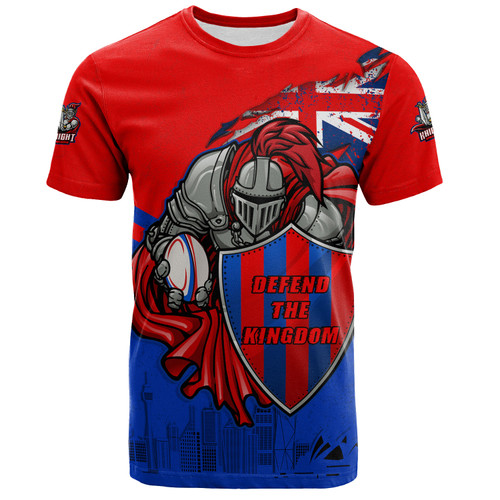 Newcastle Knights T-Shirt Custom For Die Hard Fan Australia Flag Scratch Style