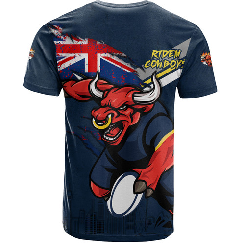 North Queensland Cowboys T-Shirt Custom For Die Hard Fan Australia Flag Scratch Style North Queensland Cowboys T-Shirt Custom For Die Hard Fan Australia Flag Scratch Style