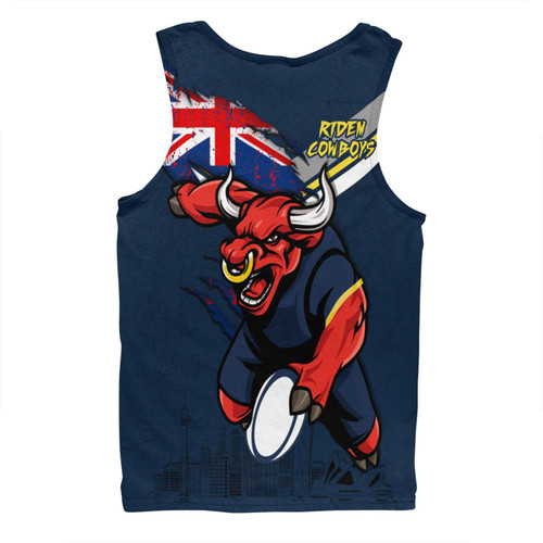 North Queensland Cowboys Men Singlet Custom For Die Hard Fan Australia Flag Scratch Style North Queensland Cowboys Men Singlet Custom For Die Hard Fan Australia Flag Scratch Style