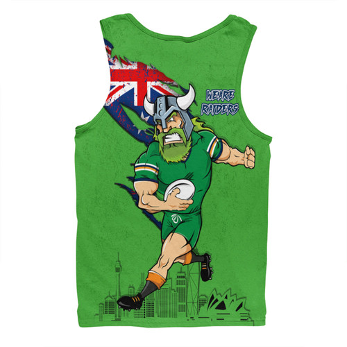 Canberra Raiders Men Singlet Custom For Die Hard Fan Australia Flag Scratch Style Canberra Raiders Men Singlet Custom For Die Hard Fan Australia Flag Scratch Style