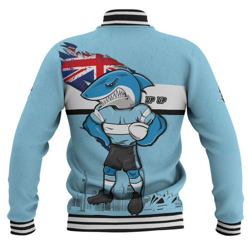 Cronulla-Sutherland Sharks Baseball Jacket Custom For Die Hard Fan Australia Flag Scratch Style Cronulla-Sutherland Sharks Baseball Jacket Custom For Die Hard Fan Australia Flag Scratch Style