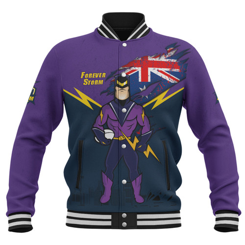 Melbourne Storm Baseball Jacket Custom For Die Hard Fan Australia Flag Scratch Style