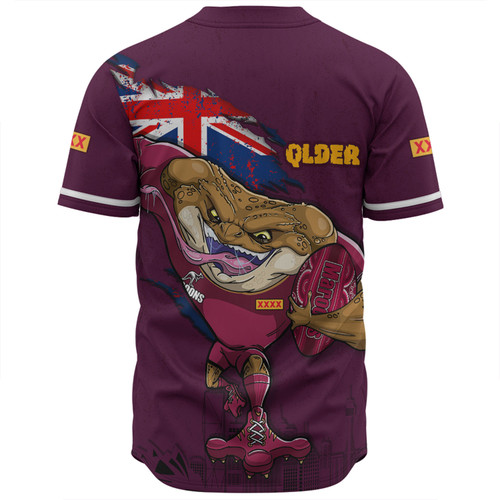 Queensland Maroons Baseball Shirt Custom For Die Hard Fan Australia Flag Scratch Style Queensland Maroons Baseball Shirt Custom For Die Hard Fan Australia Flag Scratch Style