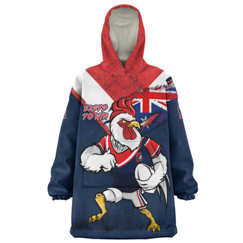 Sydney Roosters Snug Hoodie Custom For Die Hard Fan Australia Flag Scratch Style