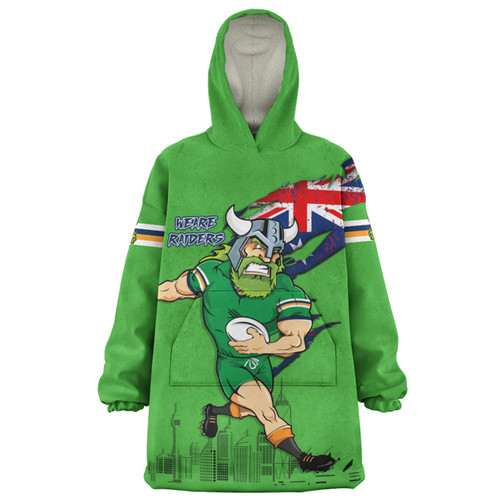 Canberra Raiders Snug Hoodie Custom For Die Hard Fan Australia Flag Scratch Style