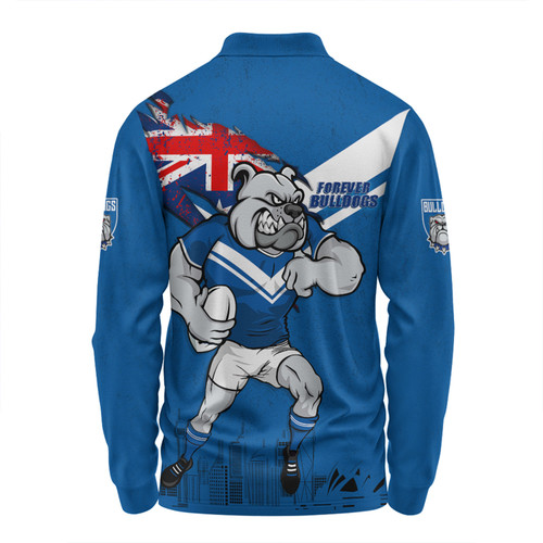 Canterbury-Bankstown Bulldogs Long Sleeve Polo Shirt Custom For Die Hard Fan Australia Flag Scratch Style Canterbury-Bankstown Bulldogs Long Sleeve Polo Shirt Custom For Die Hard Fan Australia Flag Scratch Style