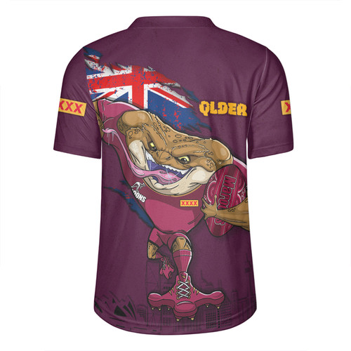 Queensland Maroons Rugby Jersey Custom For Die Hard Fan Australia Flag Scratch Style Queensland Maroons Rugby Jersey Custom For Die Hard Fan Australia Flag Scratch Style
