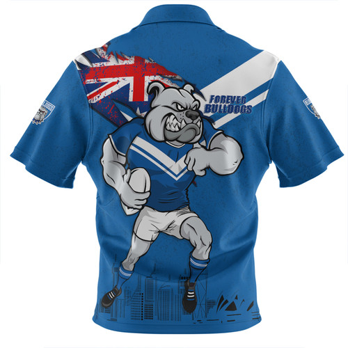 Canterbury-Bankstown Bulldogs Zip Polo Shirt Custom For Die Hard Fan Australia Flag Scratch Style Canterbury-Bankstown Bulldogs Zip Polo Shirt Custom For Die Hard Fan Australia Flag Scratch Style