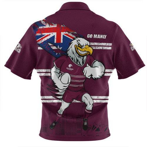 Manly Warringah Sea Eagles Zip Polo Shirt Custom For Die Hard Fan Australia Flag Scratch Style Manly Warringah Sea Eagles Zip Polo Shirt Custom For Die Hard Fan Australia Flag Scratch Style