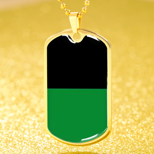 Custom Australia Dog Tag Black And Green