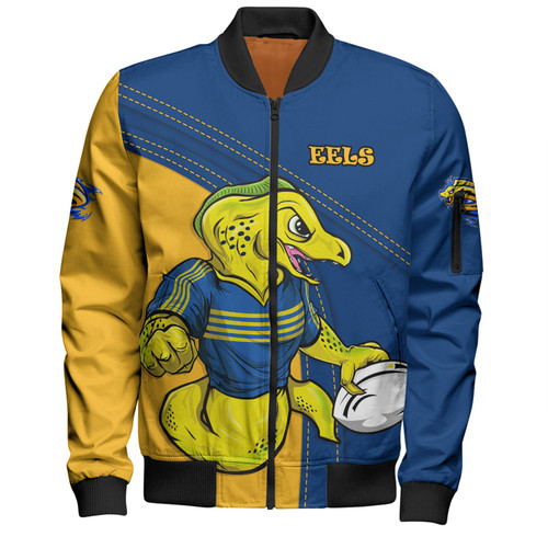 Parramatta Eels Bomber Jacket Custom Team Of Us Die Hard Fan Supporters