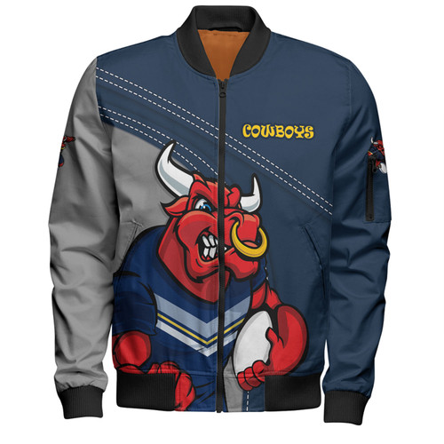 North Queensland Cowboys Bomber Jacket Custom Team Of Us Die Hard Fan Supporters