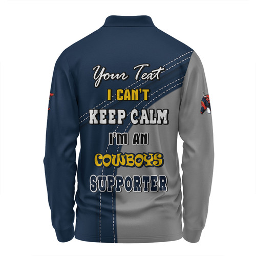 North Queensland Cowboys Long Sleeve Polo Shirt Custom Team Of Us Die Hard Fan Supporters North Queensland Cowboys Long Sleeve Polo Shirt Custom Team Of Us Die Hard Fan Supporters