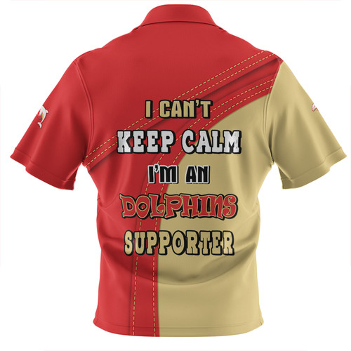 Redcliffe Dolphins Zip Polo Shirt Custom Team Of Us Die Hard Fan Supporters Redcliffe Dolphins Zip Polo Shirt Custom Team Of Us Die Hard Fan Supporters