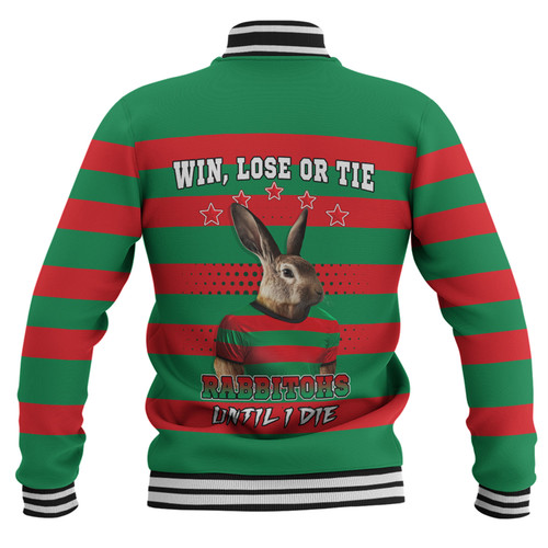 South Sydney Rabbitohs Baseball Jacket Custom Team Of Us Die Hard Fan Supporters Aboriginal Inspired South Sydney Rabbitohs Baseball Jacket Custom Team Of Us Die Hard Fan Supporters Aboriginal Inspired