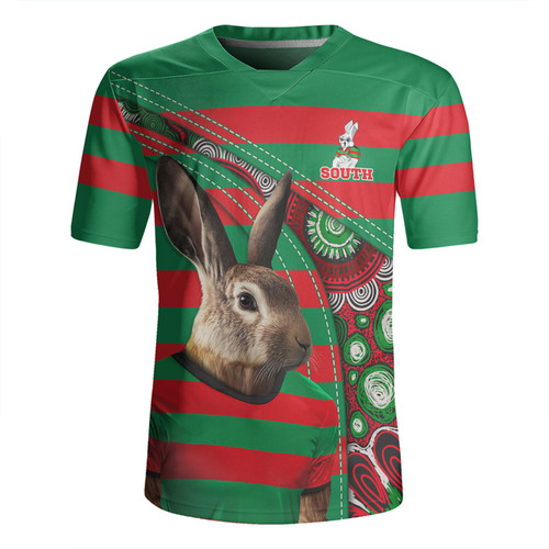 South Sydney Rabbitohs Rugby Jersey Custom Team Of Us Die Hard Fan Supporters Aboriginal Inspired