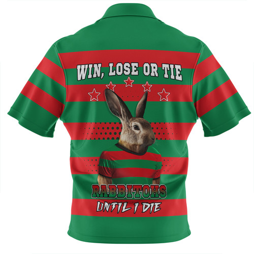 South Sydney Rabbitohs Zip Polo Shirt Custom Team Of Us Die Hard Fan Supporters Aboriginal Inspired South Sydney Rabbitohs Zip Polo Shirt Custom Team Of Us Die Hard Fan Supporters Aboriginal Inspired