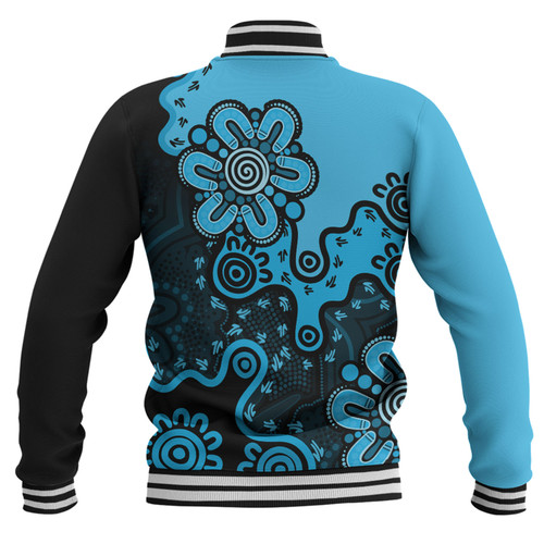 Australia Baseball Jacket Aboriginal Style Of Background Blue (Grey,Orange) Australia Baseball Jacket Aboriginal Style Of Background Blue (Grey,Orange)