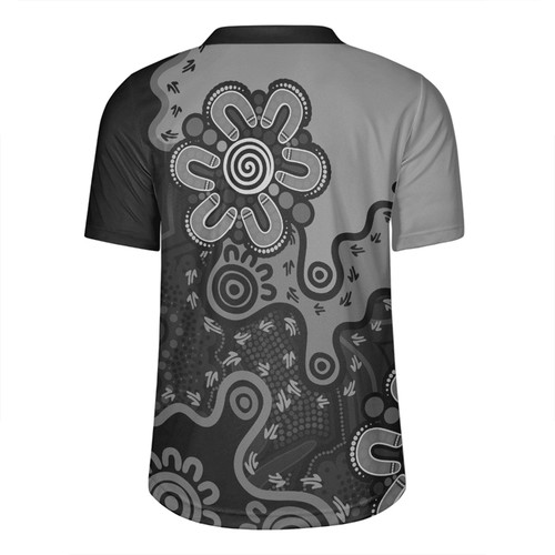 Australia Rugby Jersey Aboriginal Style Of Background Blue (Grey,Orange) Australia Rugby Jersey Aboriginal Style Of Background Blue (Grey,Orange)