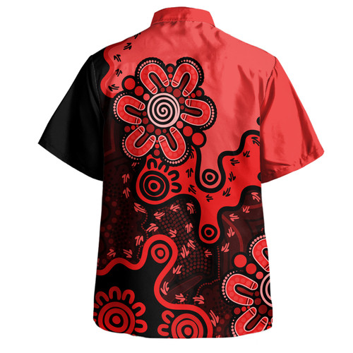 Australia Hawaiian Shirt Aboriginal Style Of Background Red (Turquoise,Purple) Australia Hawaiian Shirt Aboriginal Style Of Background Red (Turquoise,Purple)