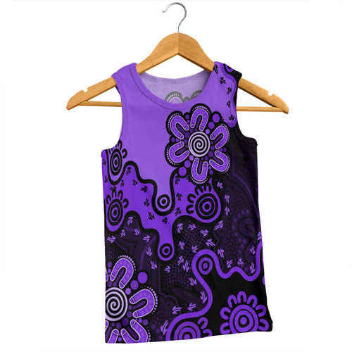 Australia Men Singlet Aboriginal Style Of Background Purple Australia Men Singlet Aboriginal Style Of Background Purple