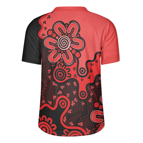 Australia Rugby Jersey Aboriginal Style Of Background Red (Turquoise,Purple) Australia Rugby Jersey Aboriginal Style Of Background Red (Turquoise,Purple)
