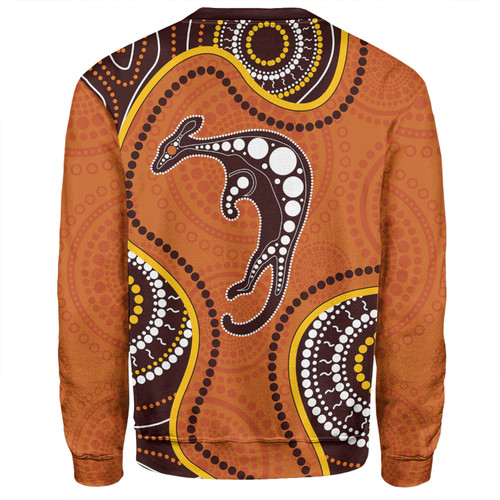 Australia Sweatshirt Aboriginal Art With Kangaroo