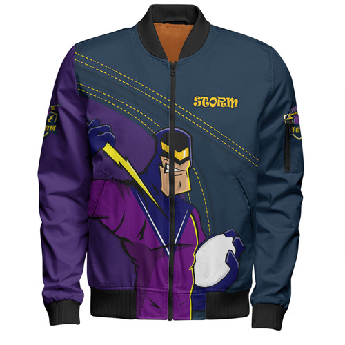 Melbourne Storm Bomber Jacket Custom Team Of Us Die Hard Fan Supporters