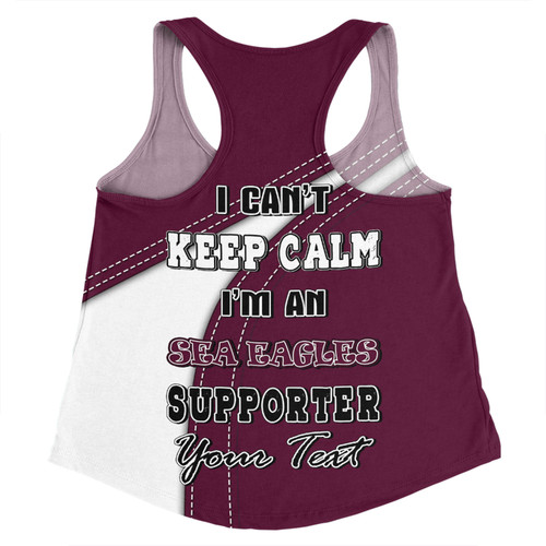 Manly Warringah Sea Eagles Women Racerback Singlet Custom Team Of Us Die Hard Fan Supporters