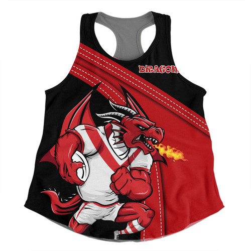 St. George Illawarra Dragons Women Racerback Singlet Custom Team Of Us Die Hard Fan Supporters